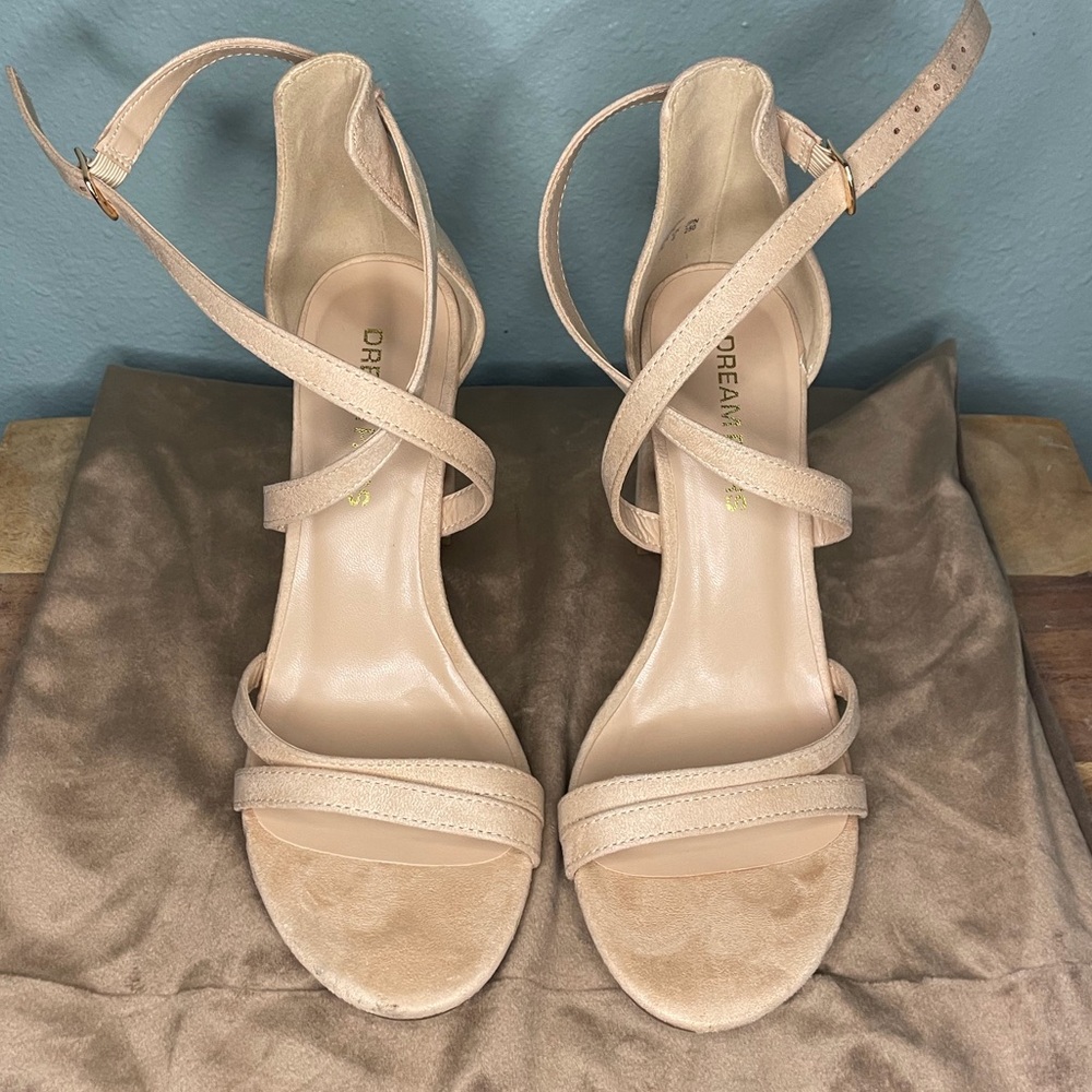 Dream Pairs Women's Tan Strappy Heels